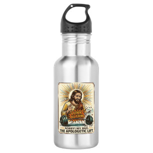 Garrafa Jesus Derrubando Haltere Pesado Alto Ginásio Lunk 