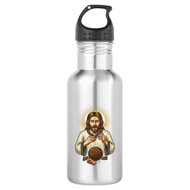 Garrafa Jesus Derrubou Bola Medicinal Pesada Dor no Dedo d (Frente)