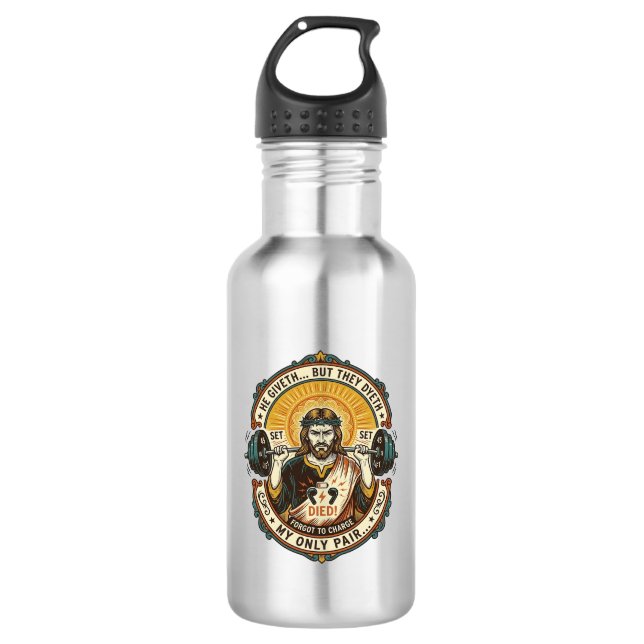 Garrafa Jesus fones de ouvido mortos conjunto médio silenc (Frente)