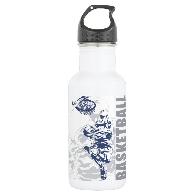 Garrafa Jogador de Basquete de Nome Personalizado (Frente)