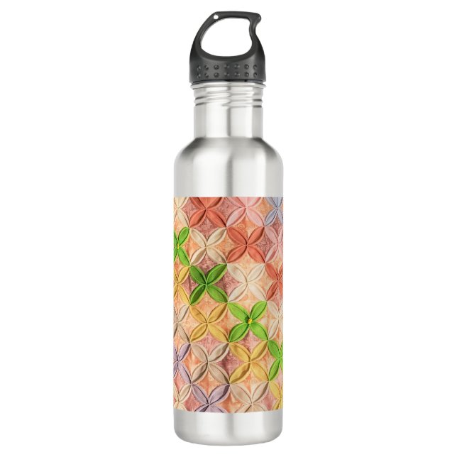 Garrafa Jogakbo, costura manual feita com bolas de MosiGol (Frente)