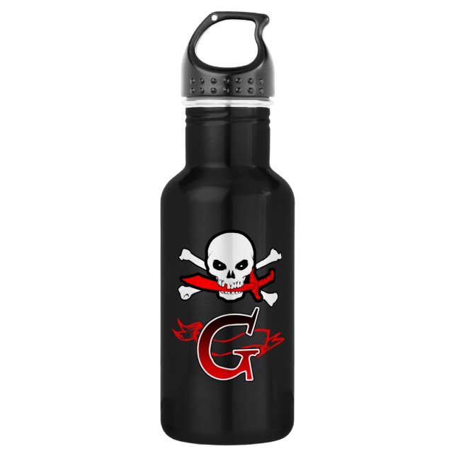 Garrafa Jolly Roger G Monograma Inicial (Frente)