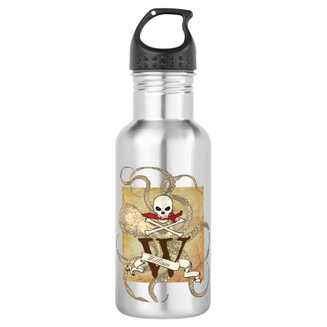 Garrafa Jolly Roger Monograma Inicial (Frente)
