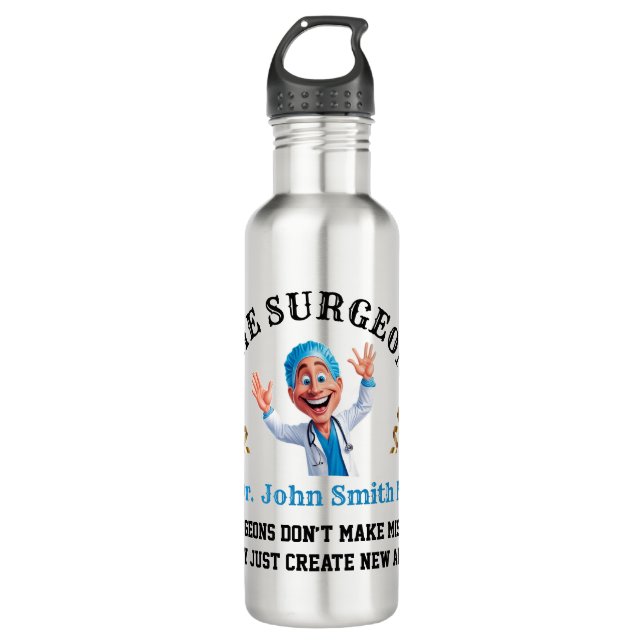 Garrafa Joyful Surgeon Cartoon Illustration for Medicine  (Frente)