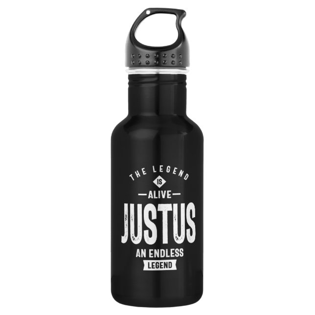 Garrafa Justus Personalizado Nome Aniversário Presente (Frente)