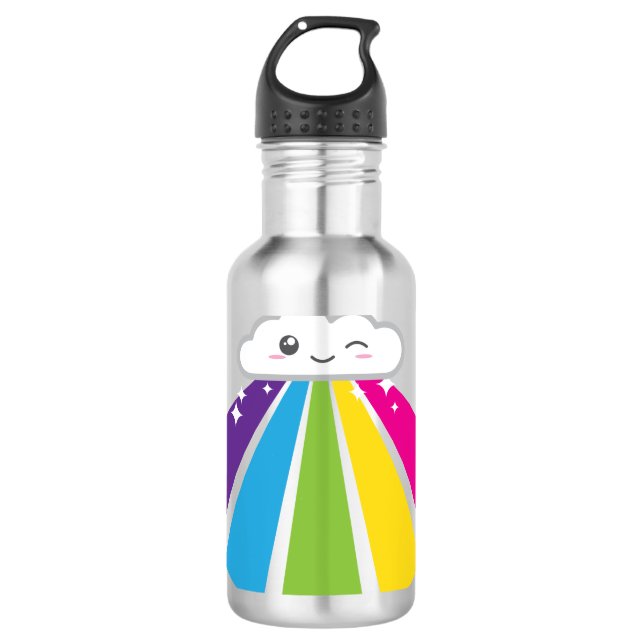 Garrafa Kawaii Cloud e Rainbow (Frente)