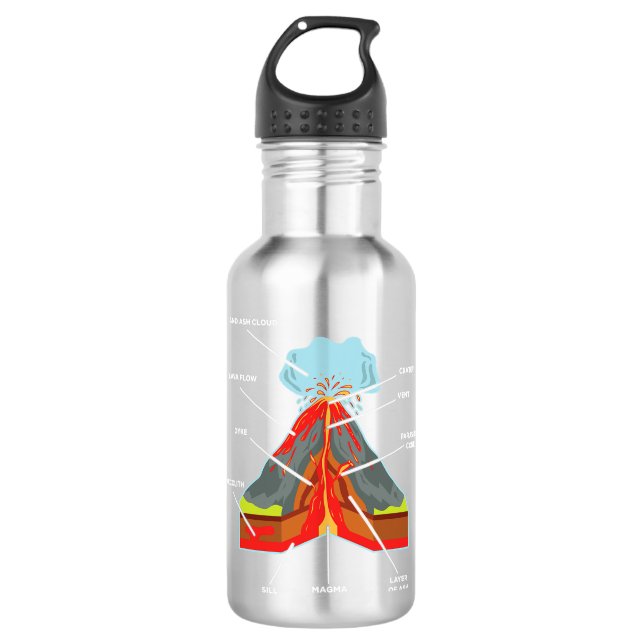 Garrafa Kayak Water Volcano Lover Geologista Magm (Frente)