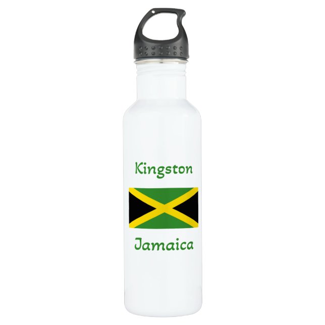 Garrafa Kingston Jamaica - Bandeira jamaicana (Frente)
