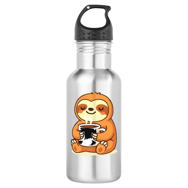 Garrafa Lã de corte com T-Shir Premium de café quente (Frente)
