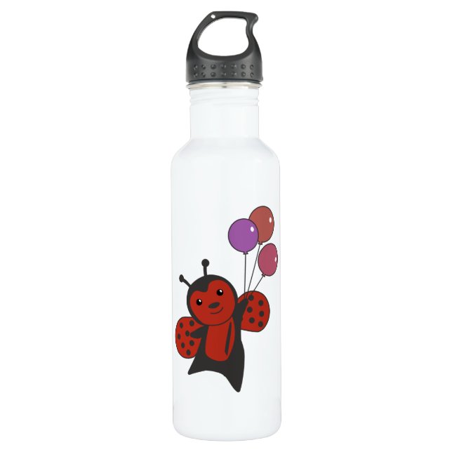 Garrafa Ladybug Balloons Voa Animais Cujos Filhos São (Frente)