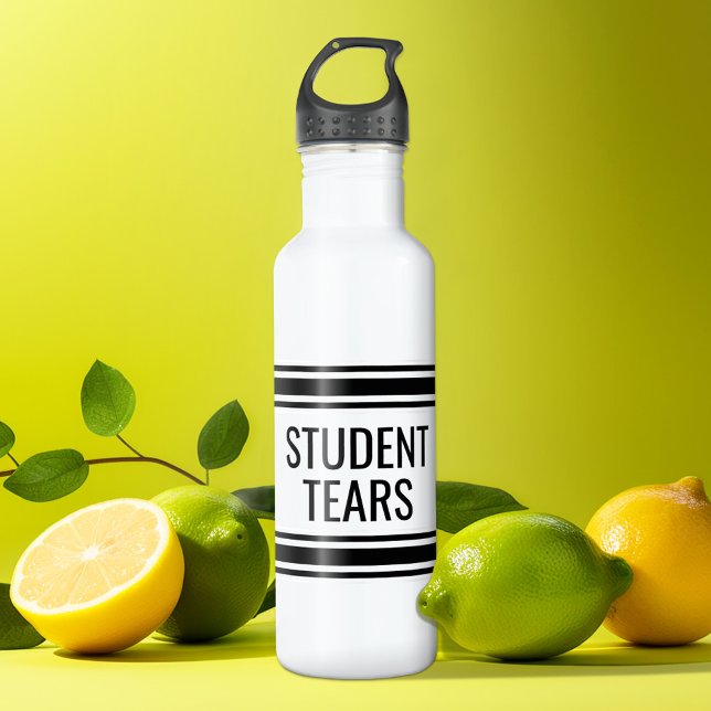 Garrafa Lágrimas de Aluno - Decoração Divertida para Sala  (Personalized water bottle - funny student tears)