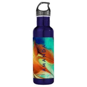 Garrafa Laranja-laranja-luxo, dourado-dourado-dourado-márm