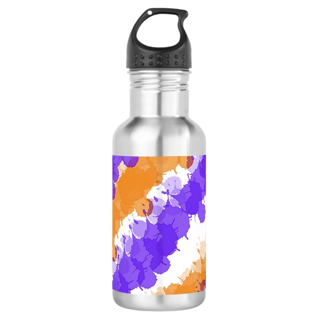 Garrafa Laranja & Roxo Brilho Salpico (Frente)
