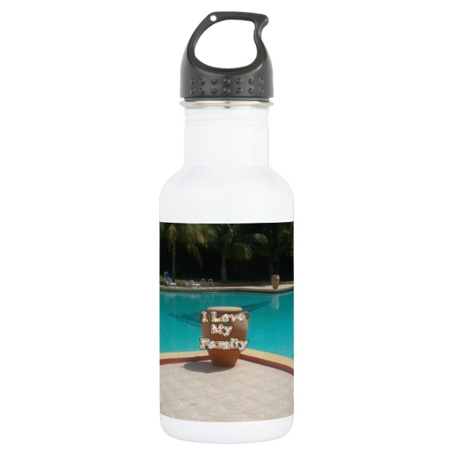 Garrafa Legal Hakuna Matata Piscina Lado Eu amo Minha Famí (Frente)