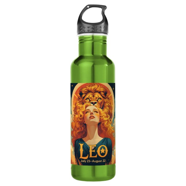 Garrafa Leo Zodiac Julho de Agosto Presente (Frente)