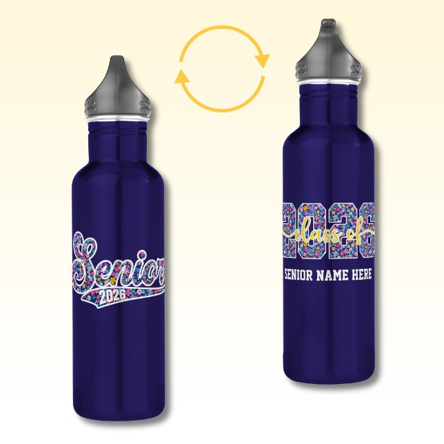 Garrafa Leões de Gahanna Floral Personalizado em Aço Inox (Criador carregado)