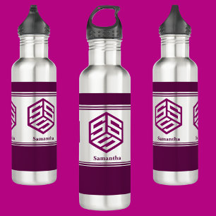 Garrafa Letra Monográfica (K) do Nome Personalizado Modern