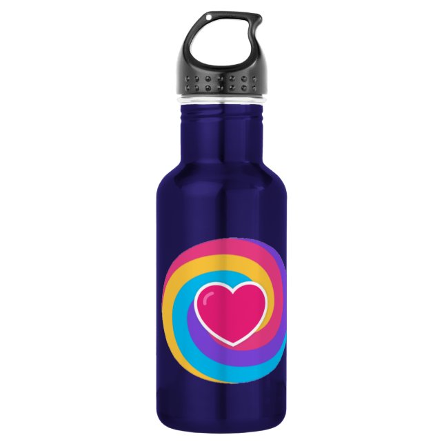 Garrafa Leve sua bebida com você em estilo azul (Frente)