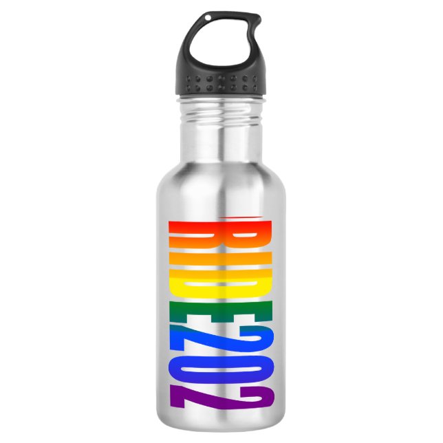 Garrafa LGBT Orgulho gay 2021 Sinalizador arco-íris LGBT (Frente)