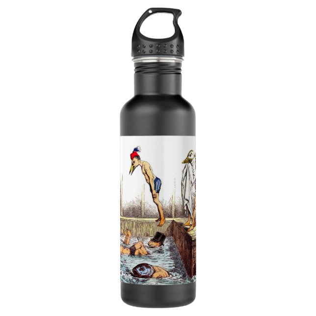 Garrafa Lições de natação (Frente)