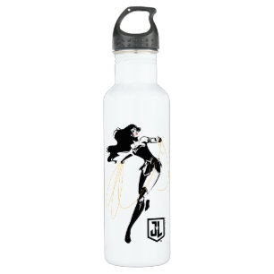 Garrafa Liga da Justiça Mulher Maravilha Com Pop de Laço