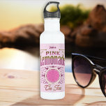 Garrafa Limonada Cor-De-Rosa, Doce Vintage, No Gelo<br><div class="desc">Limonada Cor-De-Rosa Doce Vintage Em Garrafa De Água Ice De Aço Icm. Design cor-de-limonada cor-de-rosa impressionante em belas pinças com realces verdes de abacate.</div>