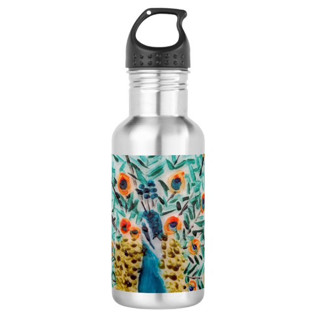 Garrafa Linda Emerald Green, Turquoise Peacock (Frente)