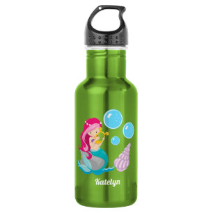 Garrafa Linda Menina Sereia Personalizada
