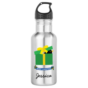 Garrafa Lindo Blackbird Espiando da Caixa de Presente Nome