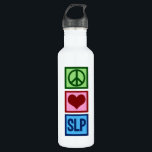 Garrafa Linguagem de fala Patologia Paz Amor SLP<br><div class="desc">Patologia da Paz,  do Amor e da Língua Falada. Um presente patologista de linguagem de excelente.</div>