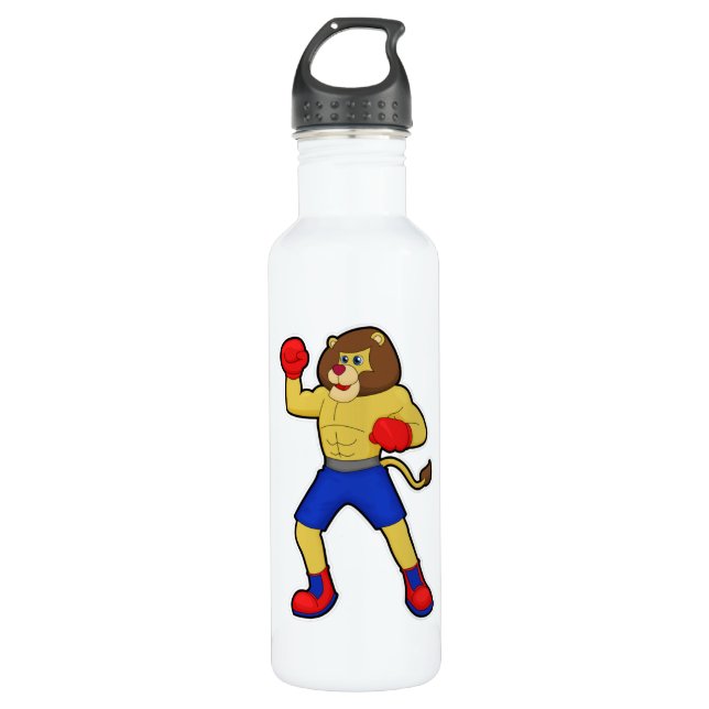 Garrafa Lion at Boxing with Boxing gloves (Frente)