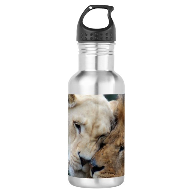 Garrafa Lion e Lioness Nuzzling (Frente)