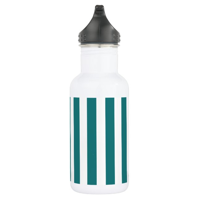 Garrafa Listras de bala verde azulado e branco (Direita)