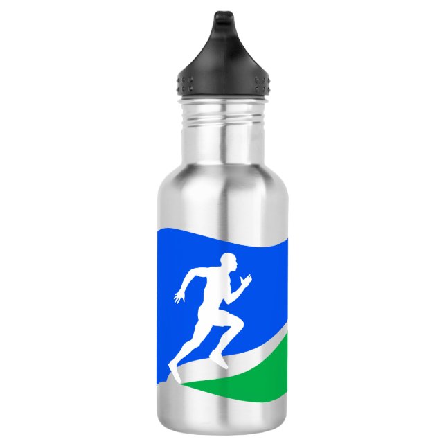 Garrafa Logotipo azul de corredor (Direita)