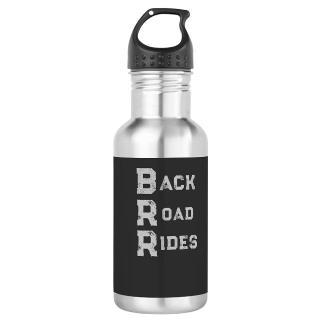 Garrafa Logotipo Back Road Rides Letra Cinza (Frente)