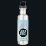 Garrafa Logotipo comercial e funcionários holográficos do<br><div class="desc">Logotipo de negócios moderno e personalizado em fundo holográfico falso. Adicione facilmente o nome da sua empresa e o URL do Web site clicando no botão "Personalizar". Perfeito para funcionarios,  cliente ou como um trapping comercial</div>