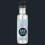 Garrafa Logotipo comercial e funcionários holográficos do<br><div class="desc">Logotipo de negócios moderno e personalizado em fundo holográfico falso. Adicione facilmente o nome da sua empresa e o URL do Web site clicando no botão "Personalizar". Perfeito para funcionarios,  cliente ou como um trapping comercial</div>