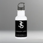 Garrafa Logotipo da empresa personalizada para negócios em<br><div class="desc">Melhore a sua imagem comercial com este modelo de garrafa de água de aço inoxidável elegante e profissional. O sofisticado fundo negro cria um design minimalista que expele sofisticação, fazer uma impressão duradoura. Totalmente personalizável, esta garrafa de água permite adicionar sem problemas o logotipo do monograma da sua empresa e...</div>