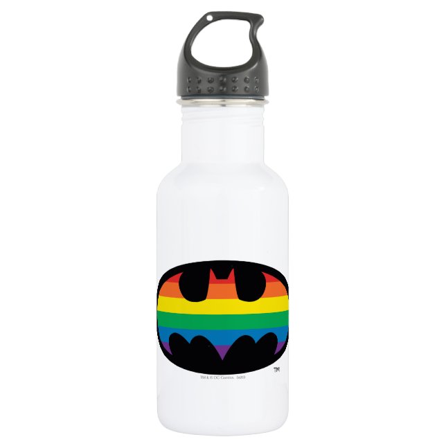 Garrafa Logotipo do Batman Rainbow (Frente)