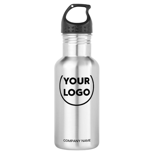 Garrafa Logotipo e texto comerciais personalizados (Frente)