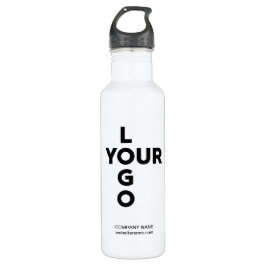 Garrafa Logotipo e texto verticais personalizados