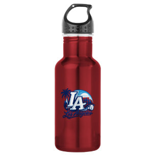 Garrafa Logotipo Urbano Azul e Branco de Los Angeles LA