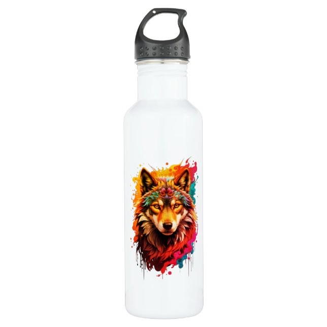Garrafa Logotipo Wolf Animal Design-87694 (Frente)