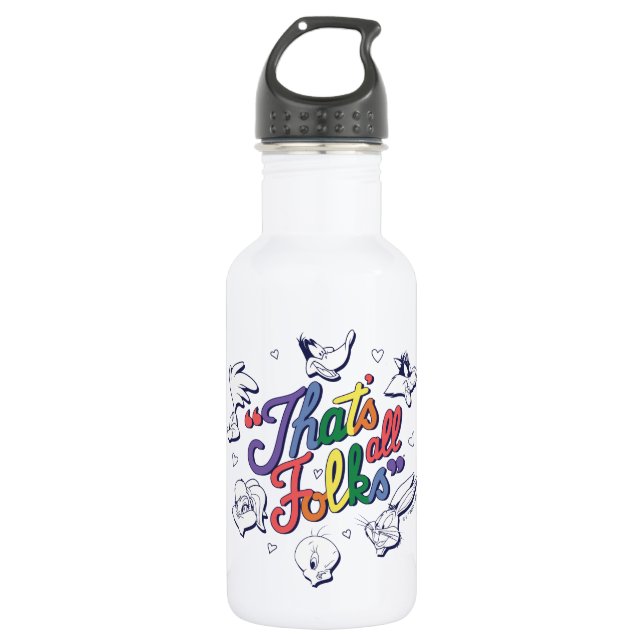 Garrafa LOONEY TUNES™ - That's All Folks! Pride Badge (Frente)