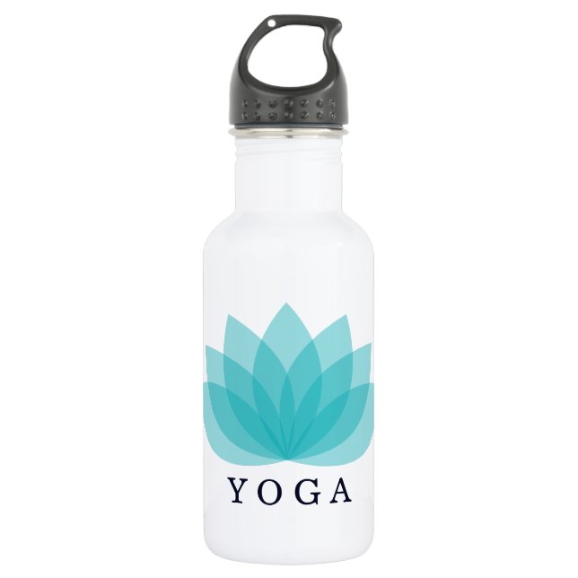Garrafa Lotus Azul Simples Yoga (Frente)