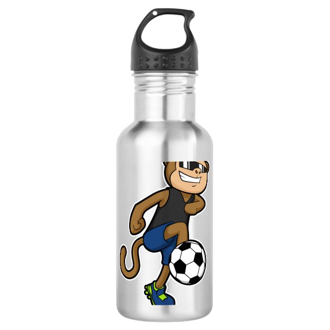 Garrafa Macaco como jogador de futebol no futebol (Frente)