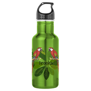 Garrafa Macaw E Folhagem Tropical Personalizados