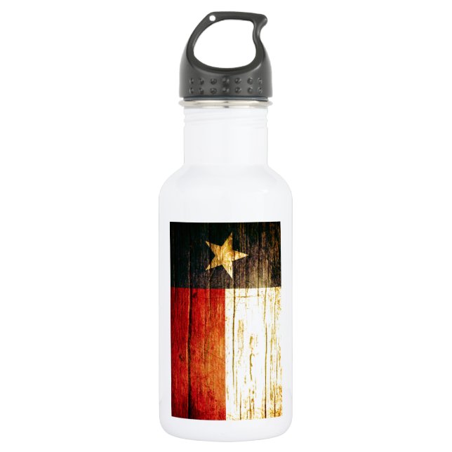 Garrafa Madeira velha da bandeira de Texas (Frente)