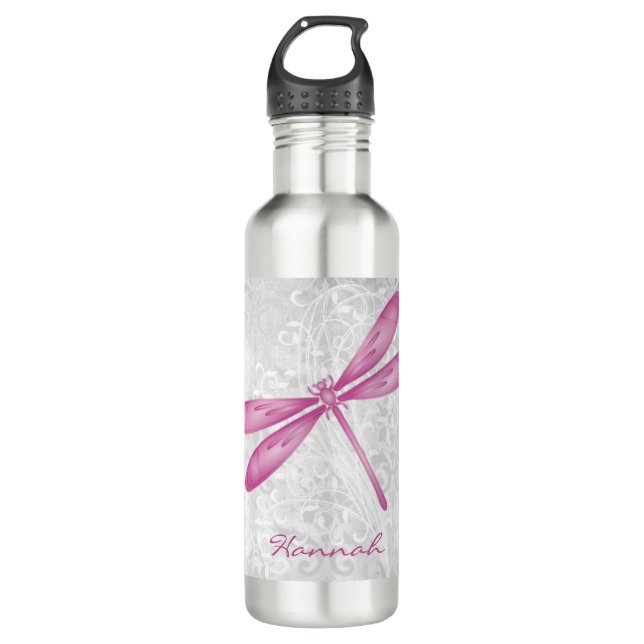 Garrafa Magenta Dragonfly Personalizada Stainless Steel Wa (Frente)