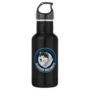 Garrafa Malamute de cão no Alasca
